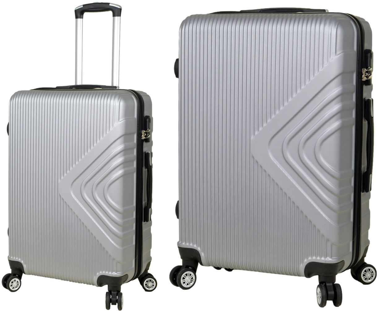 Średnia walizka podróżna SunBag model APUS 8082 kolor srebrny - obrazek 15