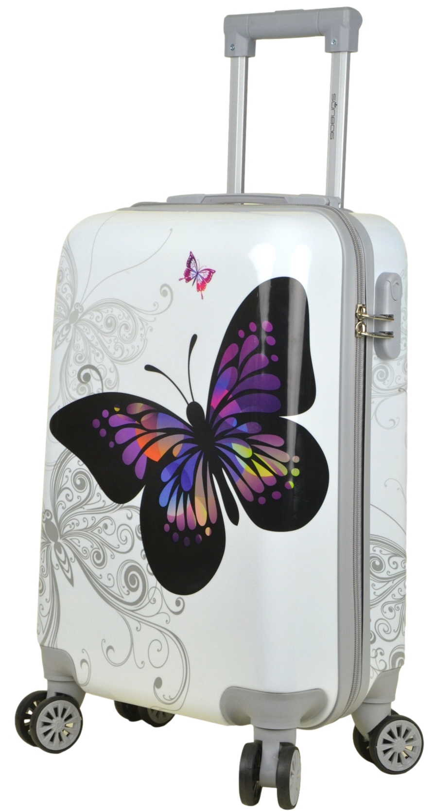 Mała walizka podróżna kabinowa SunBag model biały motyl - obrazek 9