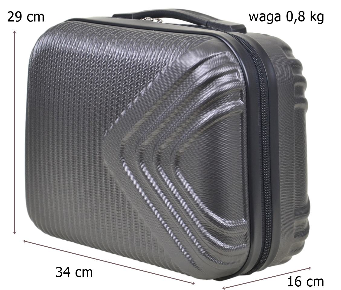 Kuferek podróżny firmy SunBag model APUS 8082 kolor grafit - obrazek 9
