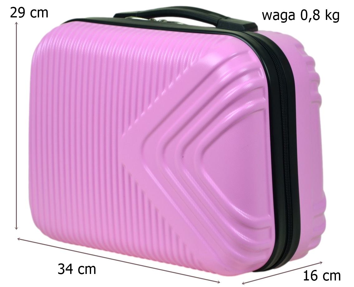 Kuferek podróżny firmy SunBag model APUS 8082 kolor różowy - obrazek 6
