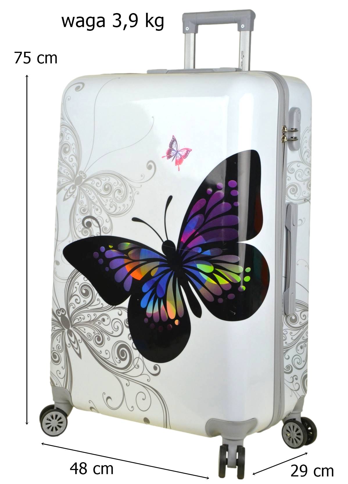 Duża walizka podróżna SunBag model motyl 90 litrów - obrazek 10