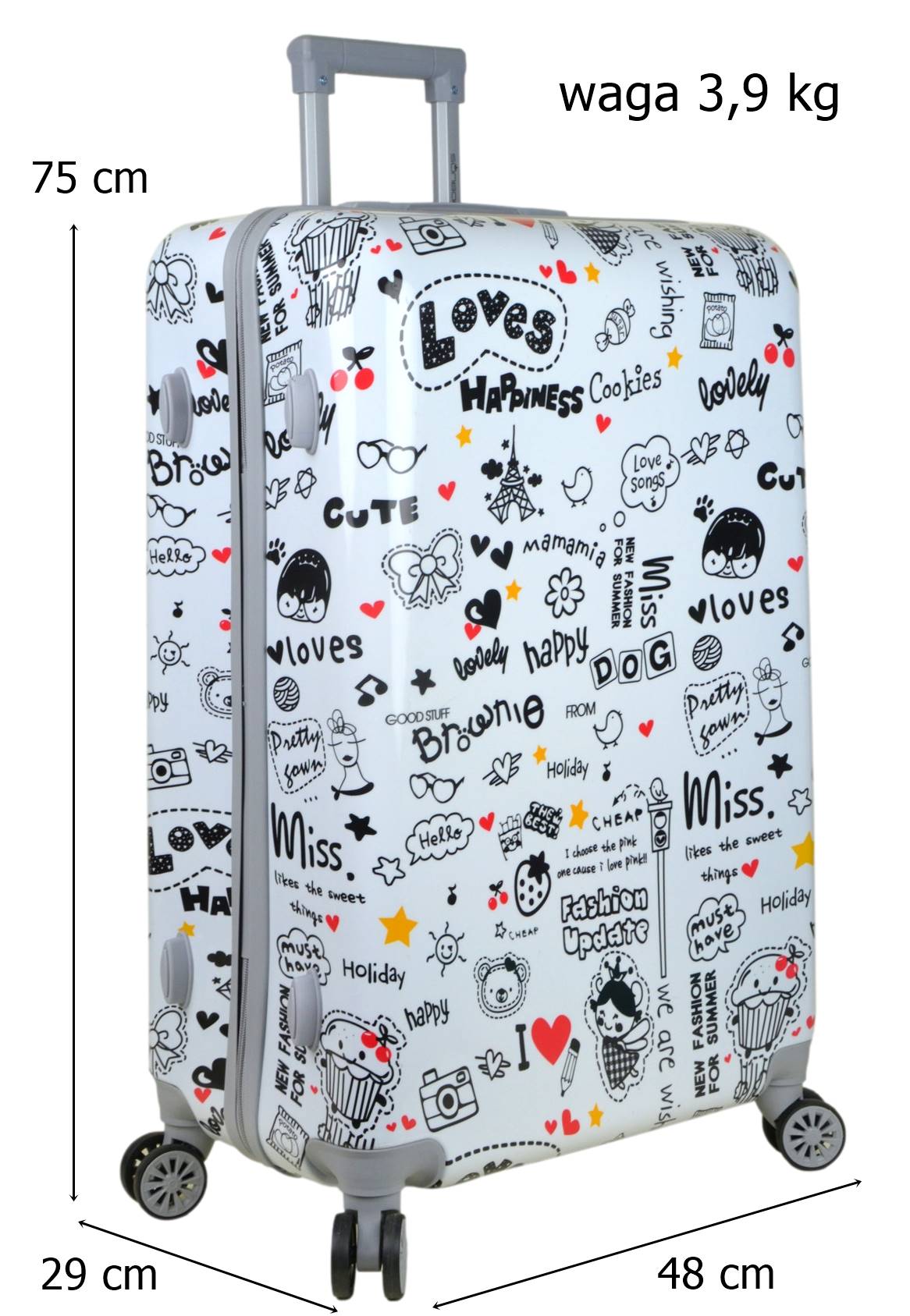 Duża walizka podróżna SunBag model Love 90 litrów - obrazek 10
