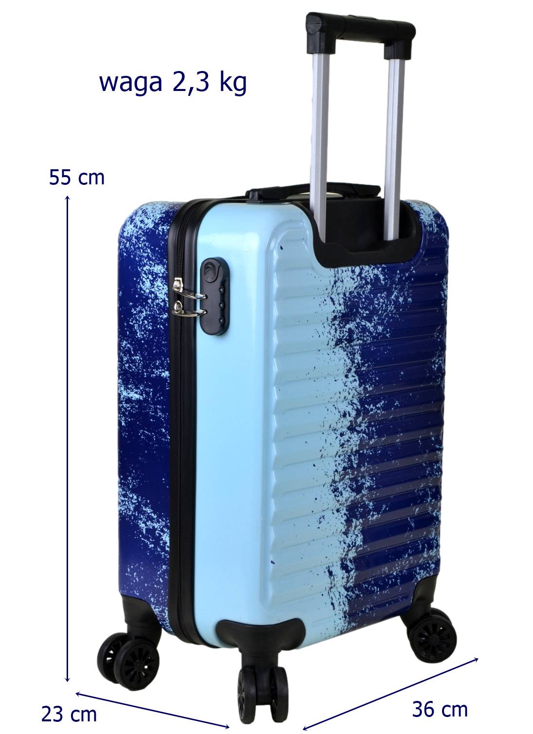 Walizka podróżna mała kabinowa na kółkach SunBag DeepBlue - obrazek 11