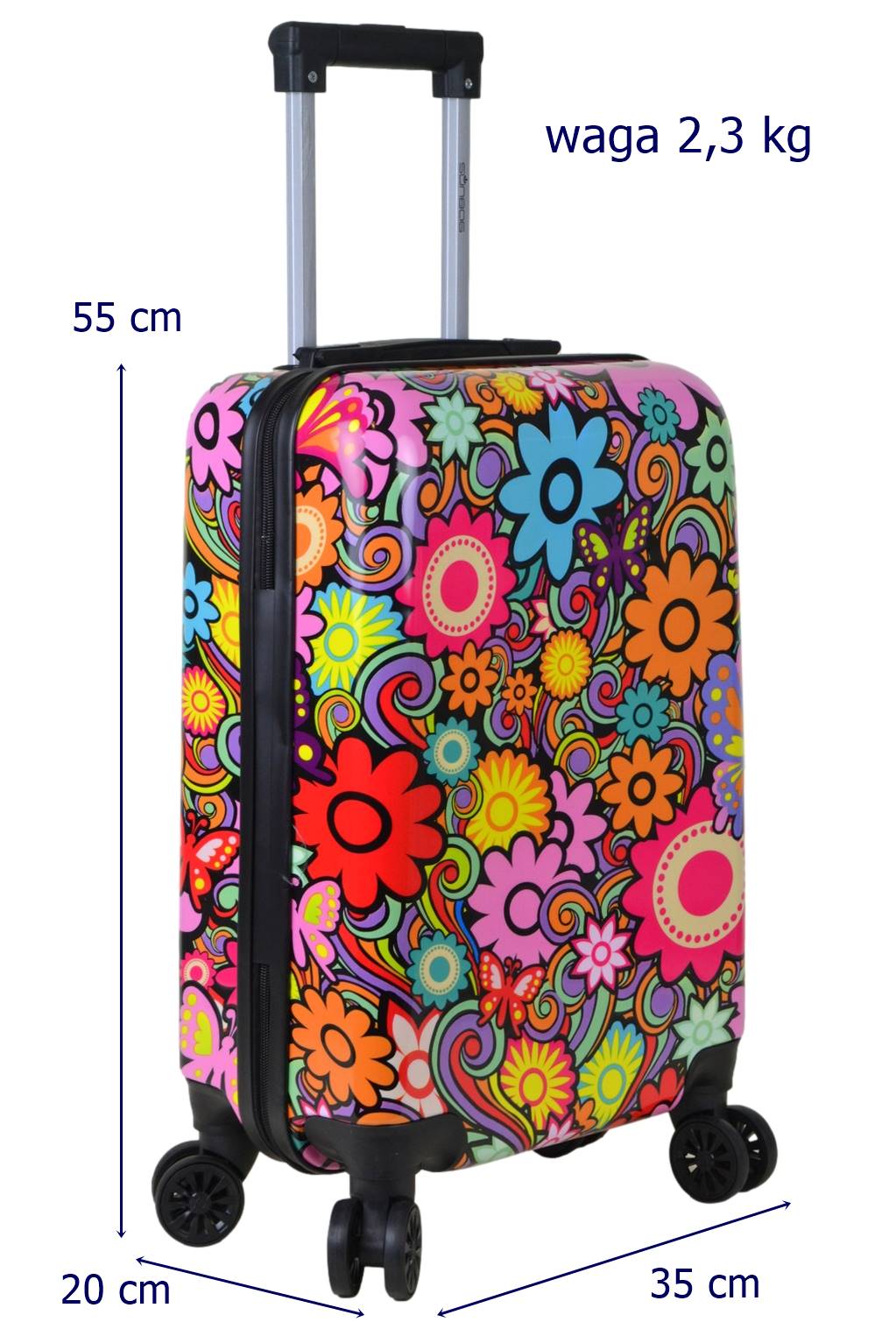 Walizka kabinowa SunBag model kwiatki - obrazek 16
