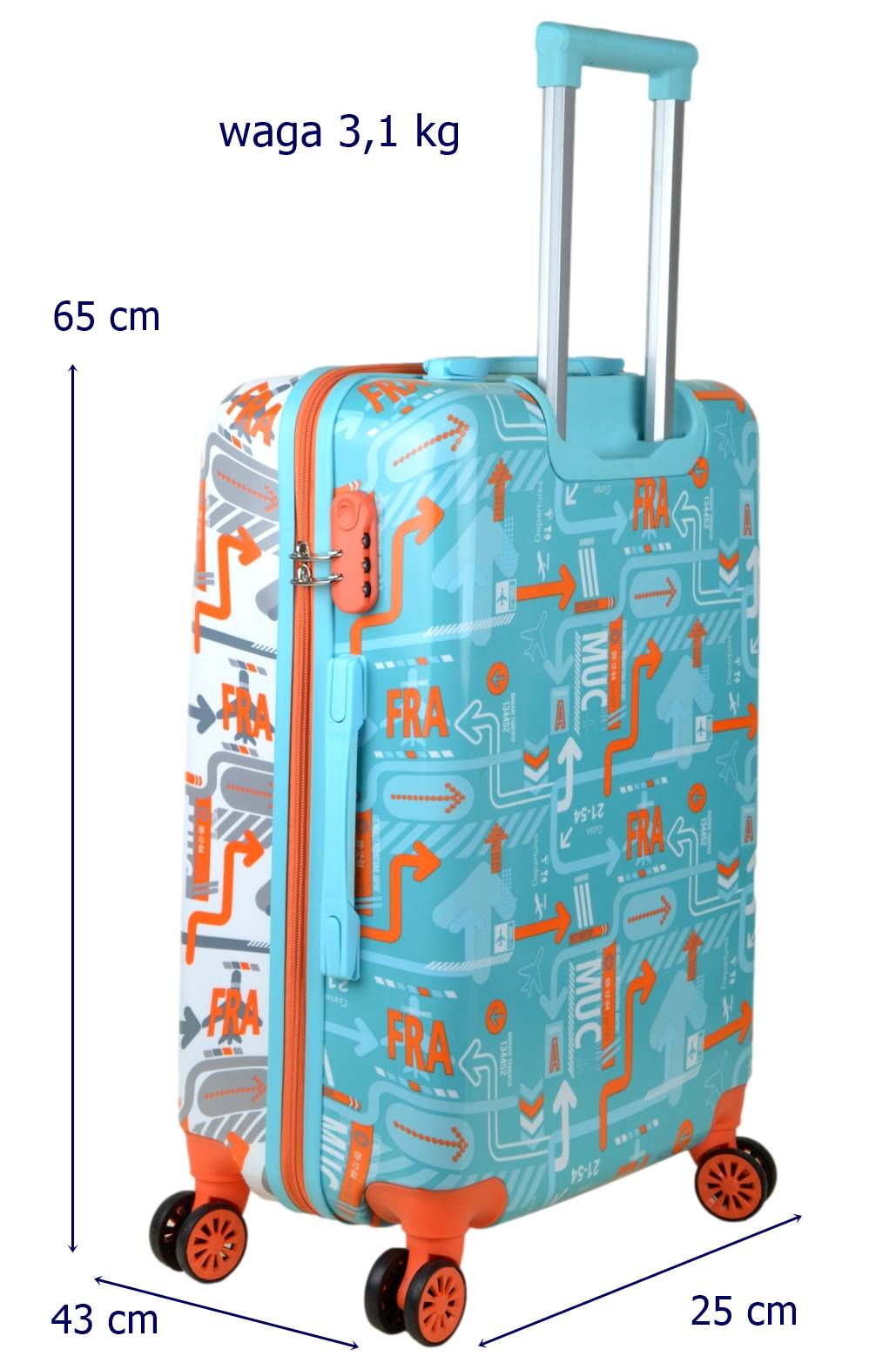 Średnia walizka na kółkach SunBag Fly360 DualColor - obrazek 13