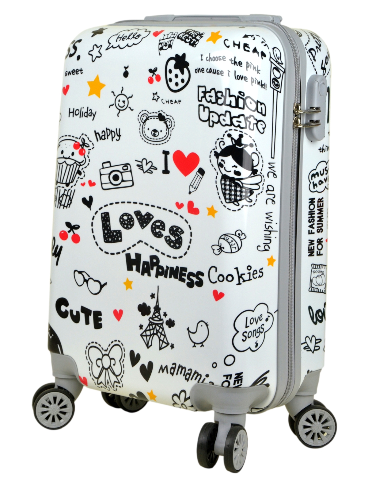 Mała walizka twarda kabinowa firmy SunBag model Love - obrazek 6